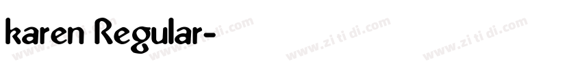karen Regular字体转换